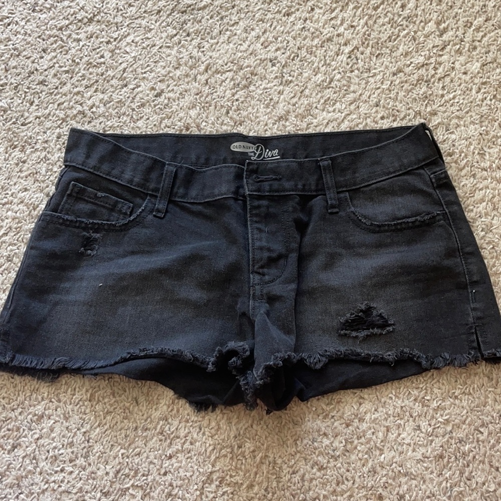 Old navy black denim shorts